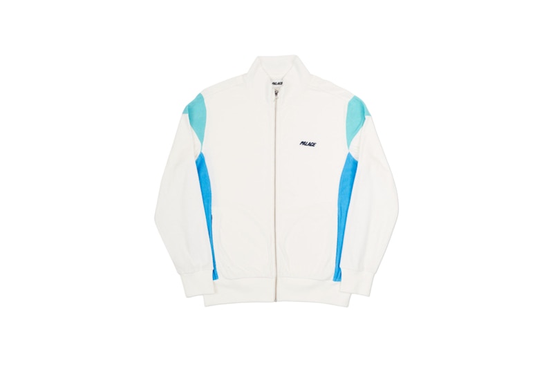 Palace Panelled Track Top White/Blue/Light Blue