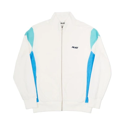 Palace Panelled Track Top White/Blue/Light Blue