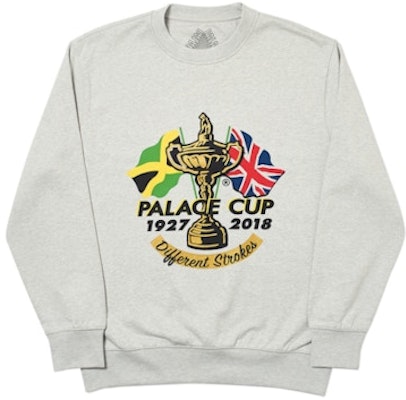 Palace Par Crew Grey Marl Buy Palace Par Crew Grey Marl