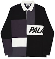 Palace Patchwork Rugby Black/Charcoal/Grey Palace Patchwork Rugby Black/Charcoal/Grey