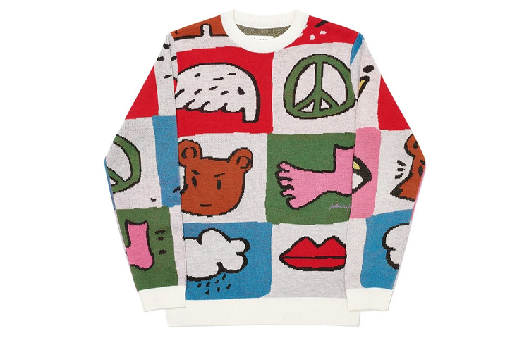 PALACE Pattern Sweater Unisex White PAL-SS20-044