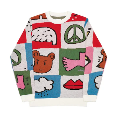 PALACE Pattern Sweater Unisex White PAL-SS20-044