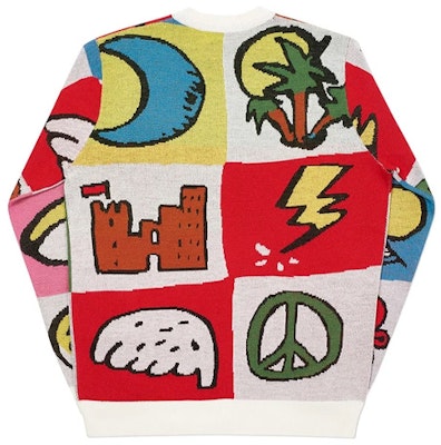 PALACE Pattern Sweater Unisex White PAL-SS20-044 Lookbook PALACE Pattern Sweater Unisex White PAL-SS20-044