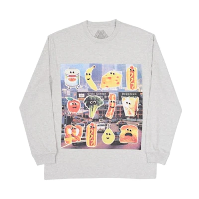 Palace Payne Longsleeve Grey Marl
