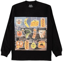 PALACE Payne Vegetable Print Black Longsleeve Tee Unisex Black P12LS002 PALACE Payne Vegetable Print Black Longsleeve Tee Unisex Black P12LS002