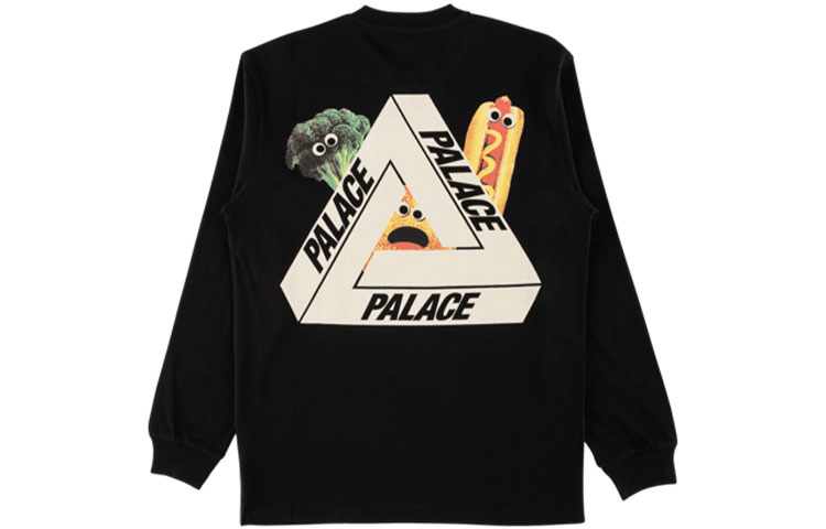 Lookbook PALACE Payne Baju Hitam Lengan Panjang Unisex Cetakan Sayuran P12LS002