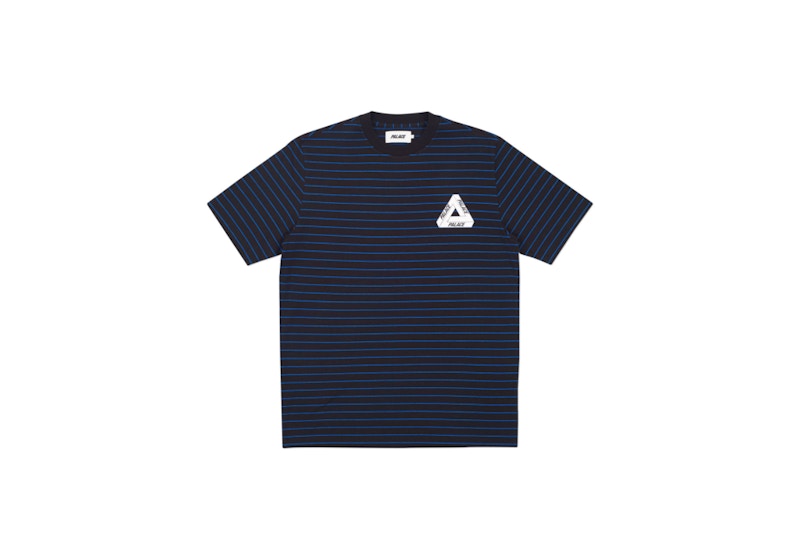 Palace Petit Stripe 220 T-Shirt Black/Cyan