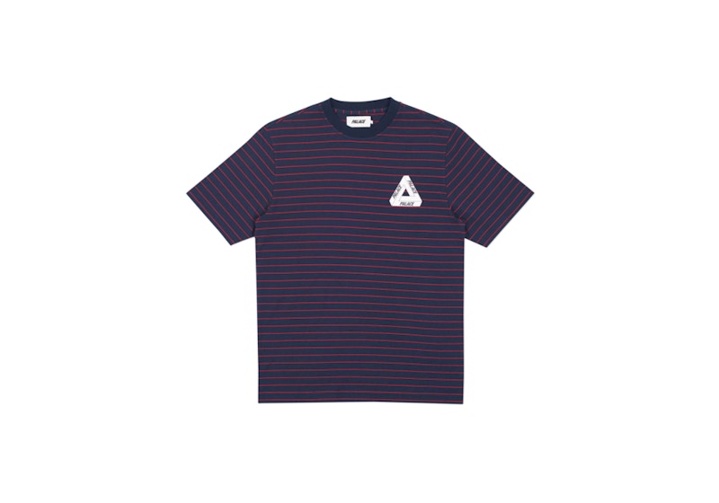 Palace Petit Stripe 220 T-Shirt Navy/Red
