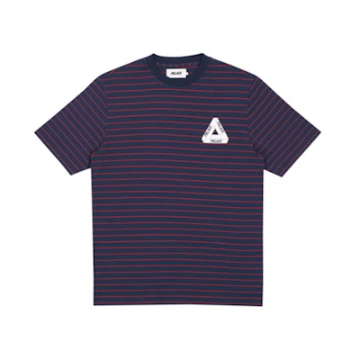Palace Petit Stripe 220 T-Shirt Navy/Red