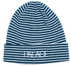 palace-petit-stripe-beanie-blue
