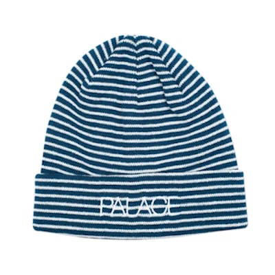 Palace Petit Stripe Beanie Blue