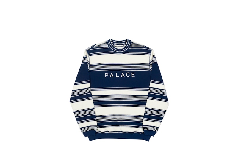 Buy パレス 鼻つまみクルー 白/紺
