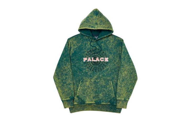 Buy Palace Pircle Hood Green Acid Wash