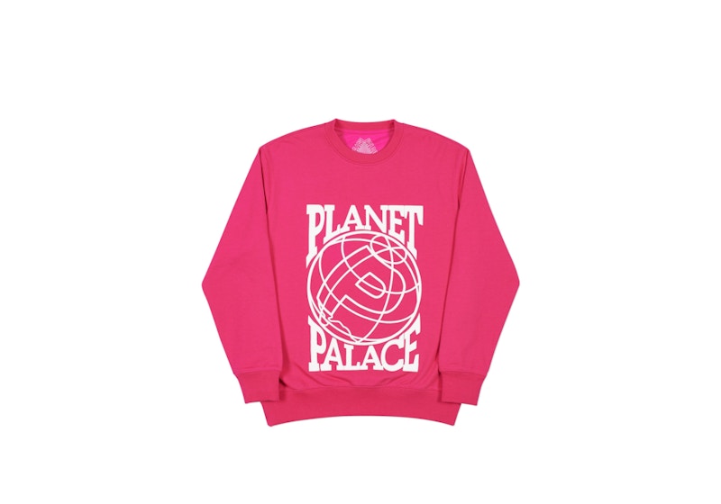 Palace Planet Crew Hot Pink/White 圖 2