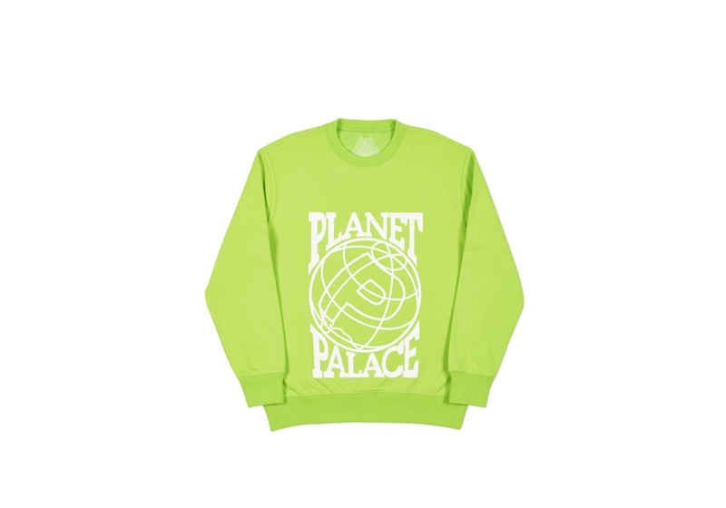 Palace Planet Crew Lime Green/White