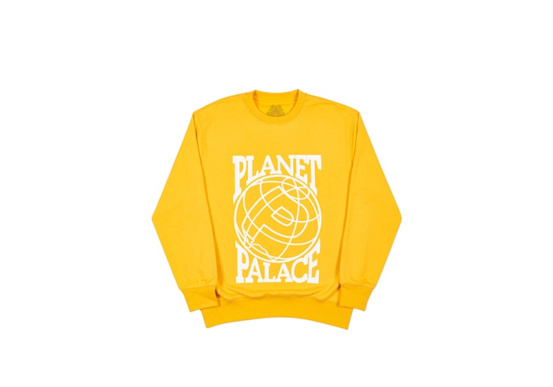 Palace Planet Crew Yellow/White