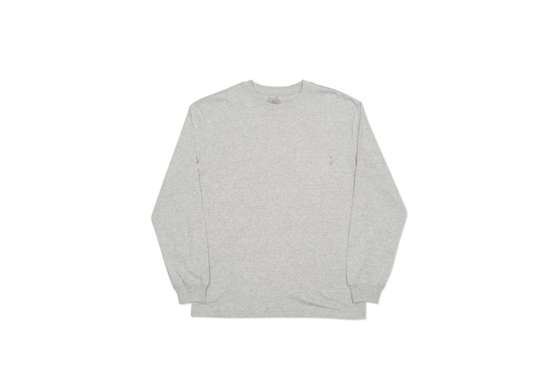 Buy 2016 夏季 Palace 口袋長袖 T 恤 灰色斑駁款