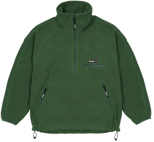 palace-polar-fleece-green-half-zip-pullover-sweatshirt-unisex-fw-21-p21-cs-235