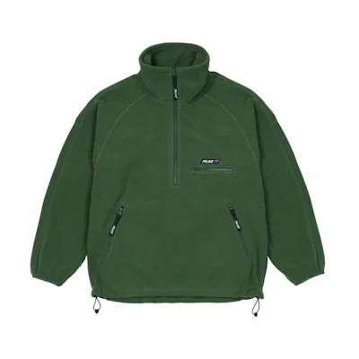 Palace Polar Fleece Green Half-Zip Pullover Sweatshirt Unisex FW21 P21CS235