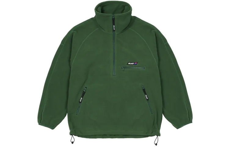 Order Palace Polar Fleece Green Half-Zip Pullover Sweatshirt Unisex FW21 P21CS235