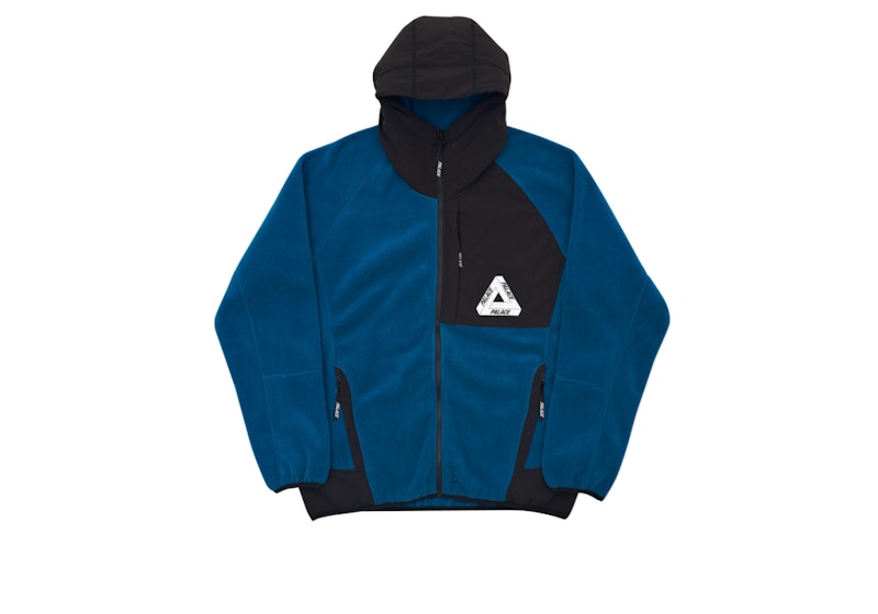 Buy Palace Polartec Flee Berhoodie Biru Morrocan