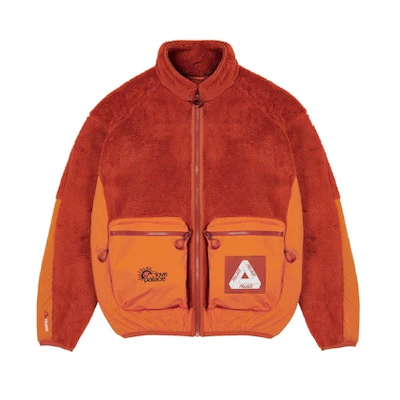 Palace Polartec High-Loft Teddy Fleece Jacket Pumpkin