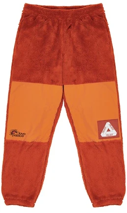palace-polartec-high-loft-teddy-fleece-joggers-pumpkin