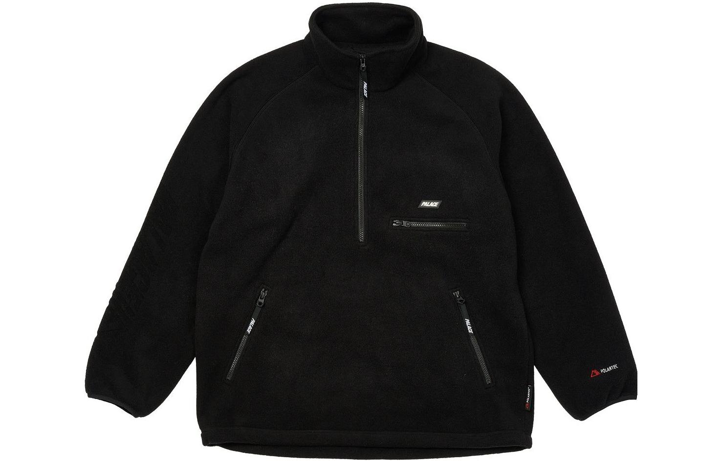 Palace Polartec Laser Half-Zip Black High-Neck Pullover FW22 Unisex Fleece Sweater P23CS257