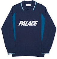 Palace Polo Zip Knit Blue Palace Polo Zip Knit Blue