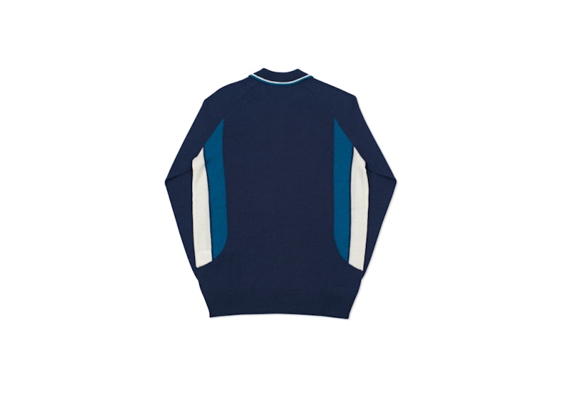 Palace Polo Zip Knit Blue 圖 2