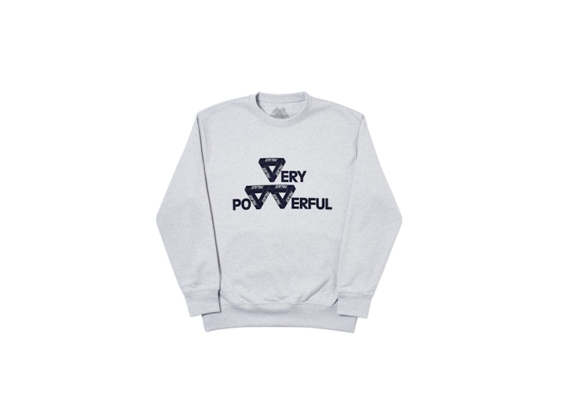Palace Power Crew Grey Marl