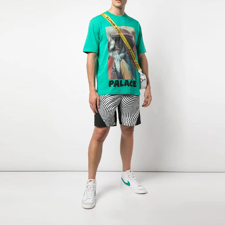 Shop PALACE 印花拼接休閒短褲 男女款 黑色 P14SS022
