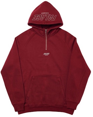 Palace Q-Zip Hoodie Merah Wine Buy Palace Q-Zip Hoodie Merah Wine