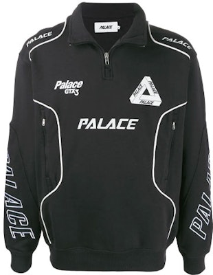 PALACE 賽車圖案印花黑色男女款圓領長袖上衣 P16ES178 Order PALACE 賽車圖案印花黑色男女款圓領長袖上衣 P16ES178