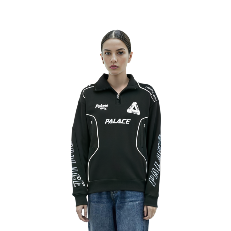 Details for PALACE 賽車圖案印花黑色男女款圓領長袖上衣 P16ES178