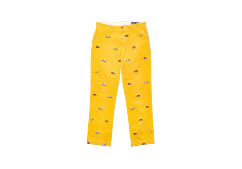 Palace Ralph Lauren Embroidered Cord GTI Chino Palazzo Yellow
