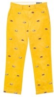 Palace Ralph Lauren Embroidered Cord GTI Chino Palazzo Yellow Palace Ralph Lauren Embroidered Cord GTI Chino Palazzo Yellow