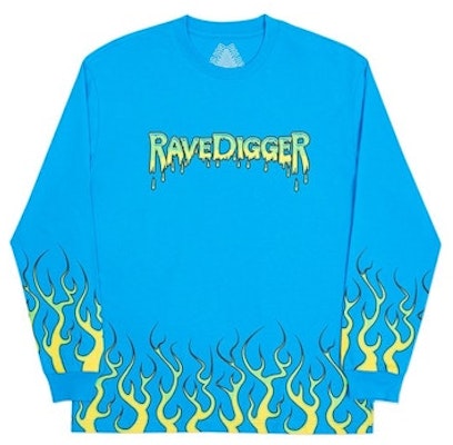 Palace Ravedigger Longsleeve Blue Buy Palace Ravedigger Longsleeve Blue