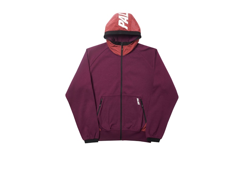 Palace Re-Spinder Tech Zip Hood Burgundy