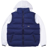 Palace Reacto Puff Zip Off Jacket Blue Palace Reacto Puff Zip Off Jacket Blue