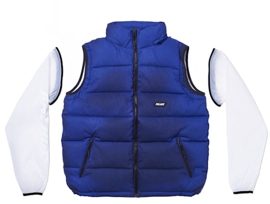 Palace Reacto Puff Zip Off Jacket Blue Order Palace Reacto Puff Zip Off Jacket Blue
