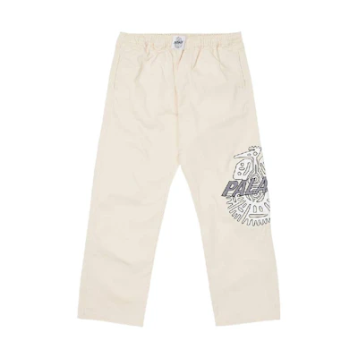 PALACE Relax Pant Beige Logo Straight-Leg Casual Pants Unisex White. ss22 525