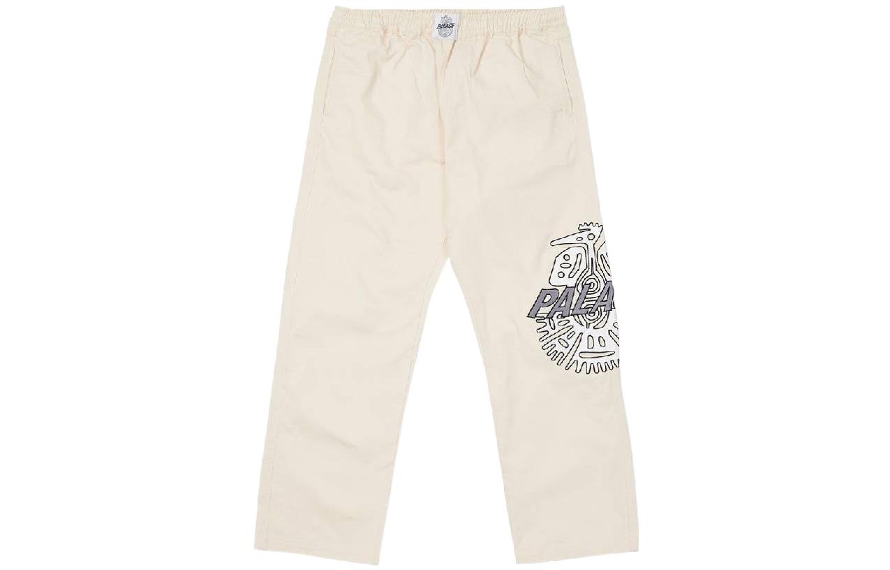 Order PALACE Relax Pant Beige Logo Straight-Leg Casual Pants Unisex White. ss22 525
