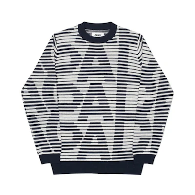 Palace Rep Knit Black/White