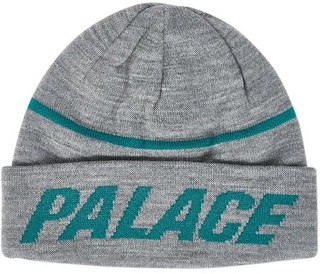 palace-reversible-beanie-grey-marl-green
