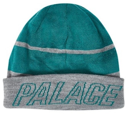 Palace Reversible Beanie Grey Marl/Green Order Palace Reversible Beanie Grey Marl/Green