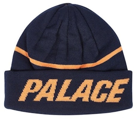 Palace可翻转针织帽 海军蓝/橙色 Buy Palace可翻转针织帽 海军蓝/橙色