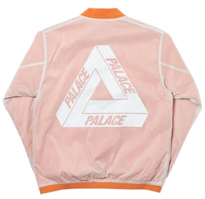 Palace Jaket Bomber Reversible Overlay Oranye Order Palace Jaket Bomber Reversible Overlay Oranye