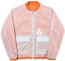 PALACE Reversible Overplay Orange Bomber Jacket Unisex with Logo Design. P16JK031 PALACE Reversible Overplay Orange Bomber Jacket Unisex with Logo Design. P16JK031
