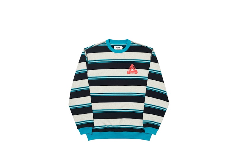Palace Ribbed for Pleasure Crew Marl/Teal/Black